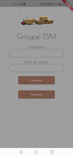 Android application TSM - Livreur screenshort