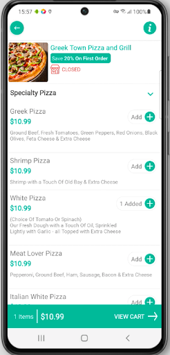 Greek Town Pizza and Grill Screenshot