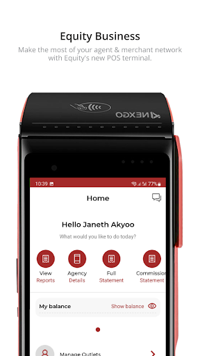 Android application Equity Business screenshort