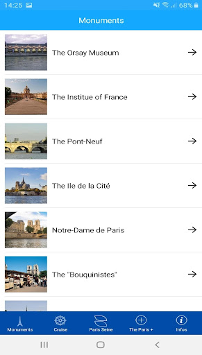 Android application ParisByBoat - La Marina screenshort