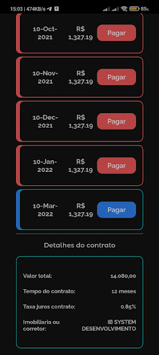 Android application Capanema - Cliente screenshort