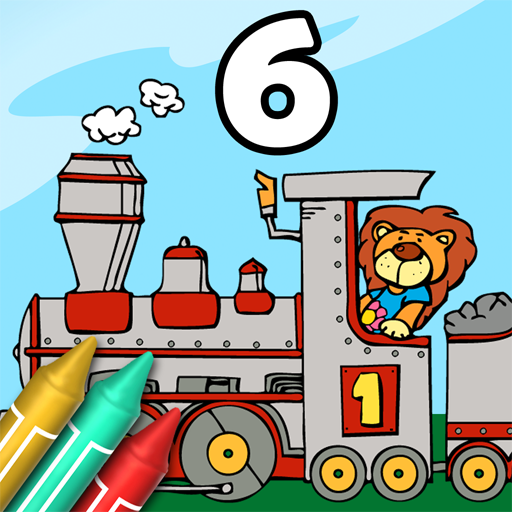 Coloring Book 6 Number Trains