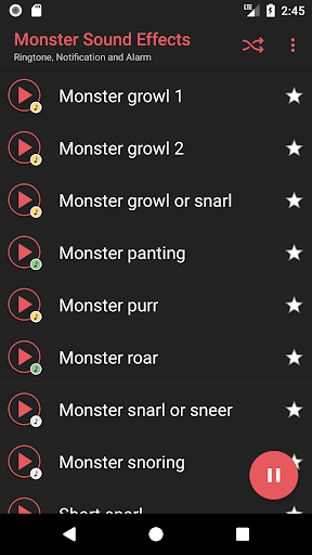 Android application Monster Sounds screenshort
