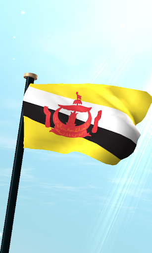 Android application Brunei Darussalam Flag 3D Free screenshort