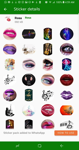 Android application Sweet Stickers screenshort