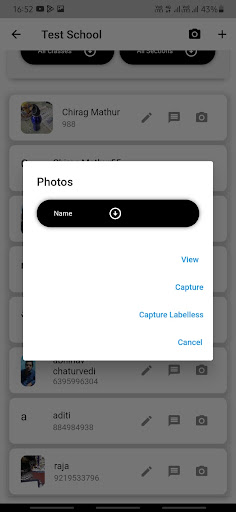 Android application Photographer ID screenshort
