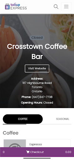 Crosstown Coffee Bar Screen 2