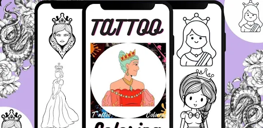 Tattoo Queen Coloring Book