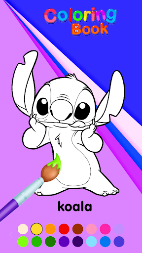 Blue Koala : Coloring Book Screen 3