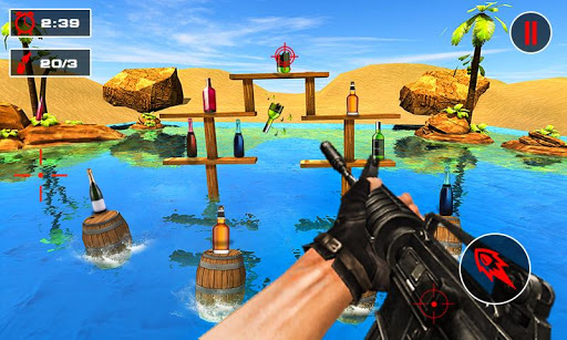 Bottle Shooter Games Gun Range Screen 2