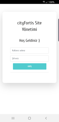 Android application cityFortis Site Yönetimi screenshort