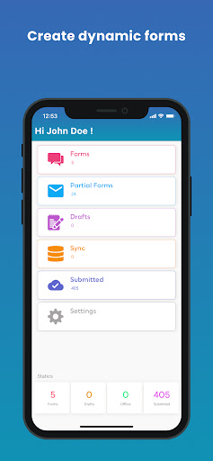 Android application My Mobile Forms screenshort