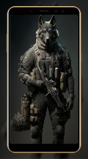 3D Wolf Wallpaper 4K Screen 3