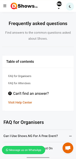 Shows.NG - Events & Tickets Screen 2