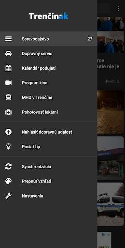 Android application Trenčínak screenshort