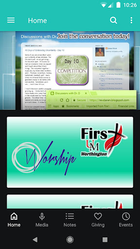 Android application Worthington United Methodist screenshort