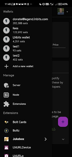 LNbits Screen 3