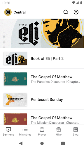 Android application Central Community Church screenshort