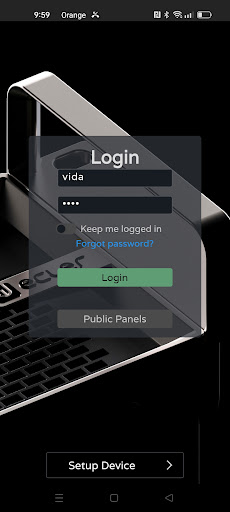 Android application Ecler VIDA screenshort