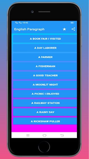 English Paragraph All Class Screen 2