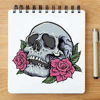 How to Draw Skull Tattoo Step by Step