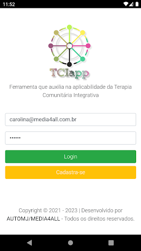 Android application TCIapp screenshort