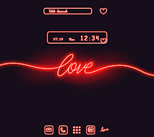screenshot of Cool Wallpaper Neon Love Theme
