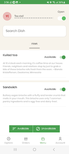 YoYumm Merchant Screen 2