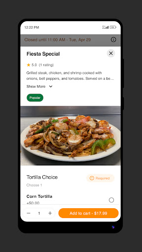 Fiesta Mexicana Food