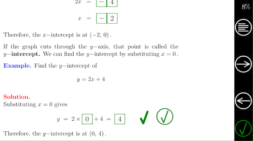 Algebra Tutorial 2: Linear Eqs Screen 3