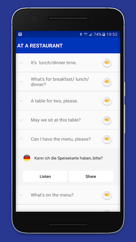 Emate Translator Screen 1