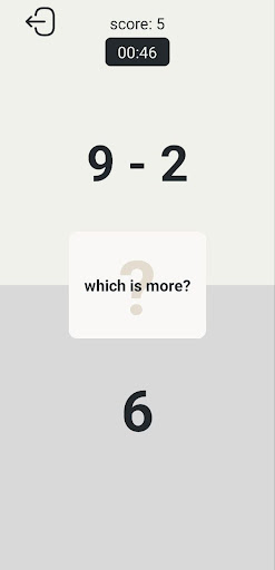 Less Or More - Math Quiz Game Screen 2