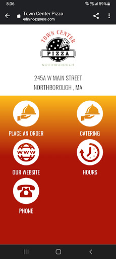 Android application Town Center Pizza screenshort