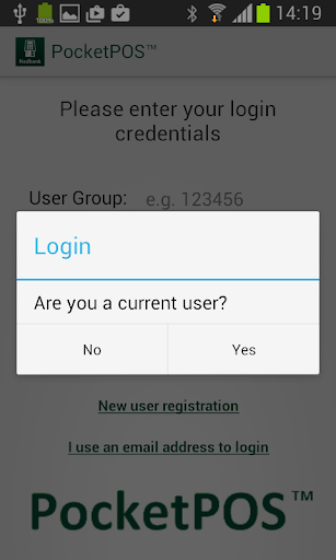 Android application Nedbank PocketPOS™ screenshort