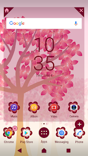 Тема на Xperia – екранна снимка на падащи цветя