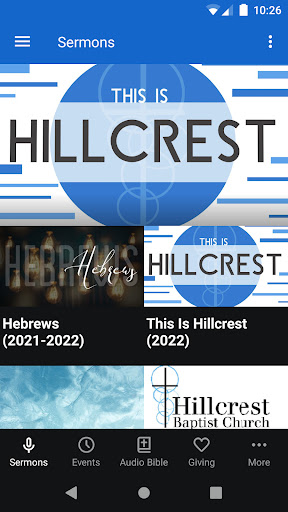 Android application Hillcrest Baptist Church York screenshort