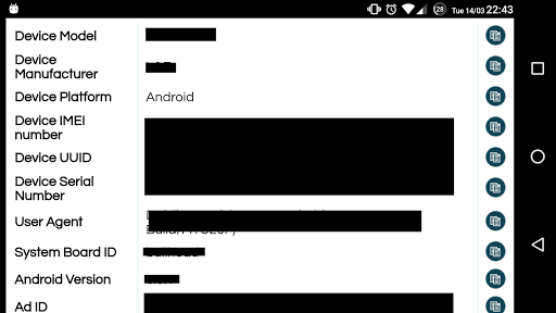 My Device IDs Screen 3