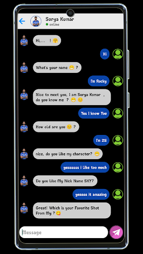 Surya Kumar Yadav Video call Screen 2