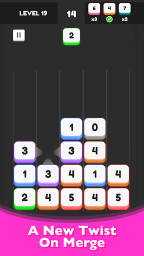 Android application Merge Drop - Numbers Puzzle screenshort