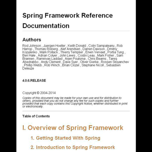 Spring framework deals reference