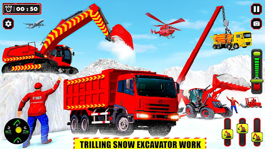 Snow Excavator 3D Simulator  screenshots 1
