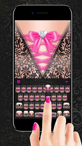 Black Lace Keyboard Theme Screen 3