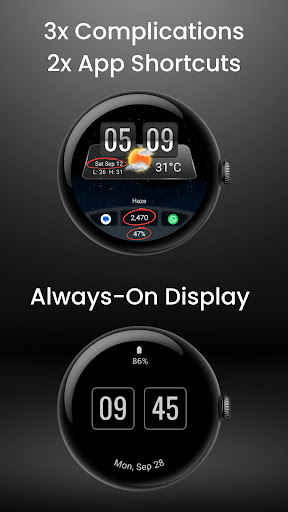 Flip Clock Weather Watch Face screenshot 4