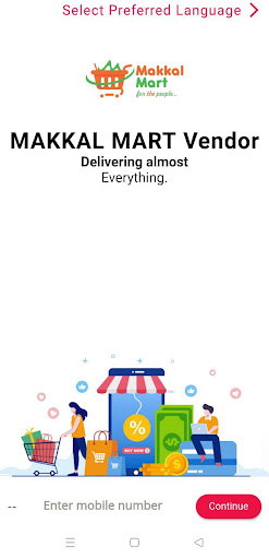 Android application Makkal Mart Vendor screenshort