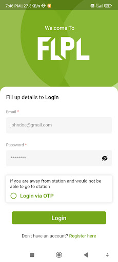 Android application FLPL LMS (Frigate Logistics) screenshort