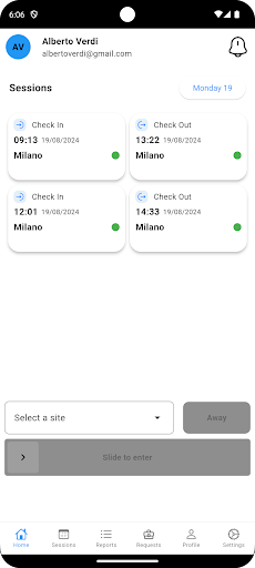 Android application Pic - Presense in Cloud screenshort