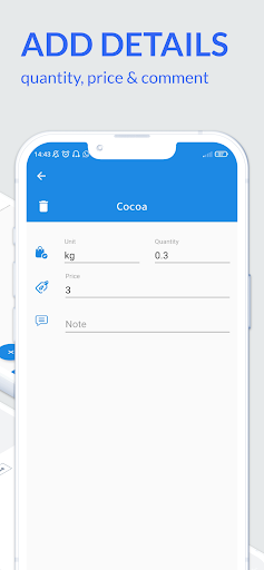 Grocery Budget checklist Screen 3
