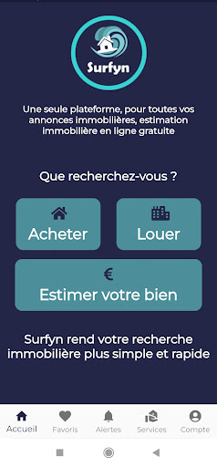 Android application Surfyn - Annonces immobilières screenshort