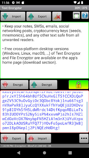 SSE - File & Text Encryption Screen 3