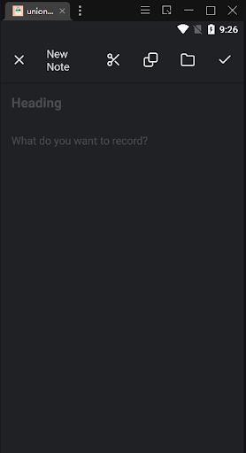 Android application unionwellspain Notes screenshort